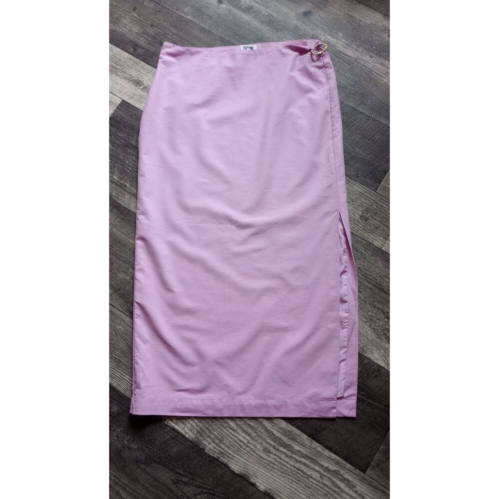 Future Collective Women's 12 Rose Pink Jenee Naylor Maxi Skirt Side Slit NWT